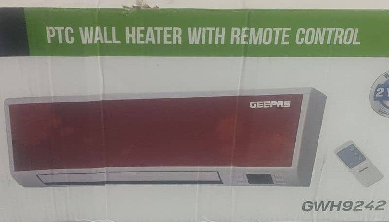 Geepas wall mount remote control heater/ blower -  ideal with solar 0