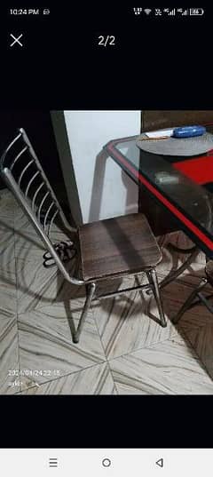 6 iron dining table