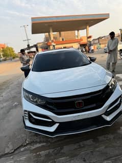 honda civic type R body kit with front grill snake lights side skirt