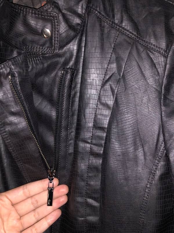 Black Faux Leather Jacket (original) 2