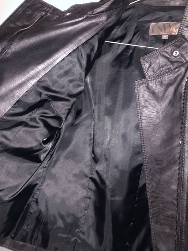 Black Faux Leather Jacket (original) 3