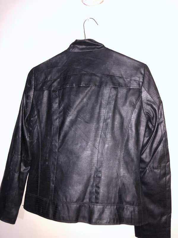 Black Faux Leather Jacket (original) 7