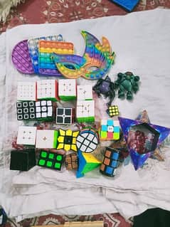 rubix cubes, pop-its action figure toys *read description*