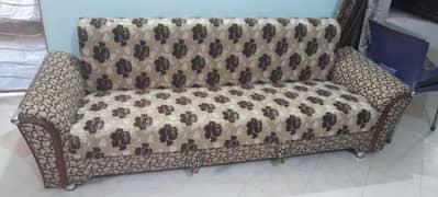 sofa cum bed good condition. customised piece. special foam and cloth