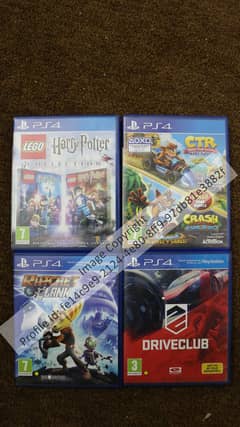 PlayStation 4 Games - 5 PS4 CDs