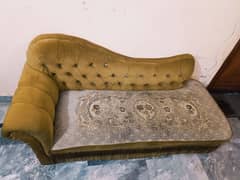 Dewan Sofa Embroided 3 Seater Golden Color