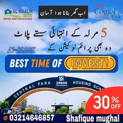 5MARLA PLOT FACING PARK PLUS FACING JAMIA MASJID IDEAL LOCATION ALL DUES CLEAR PLOT FOR SALE