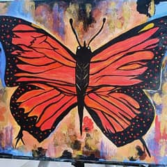 beautiful butterfly painting