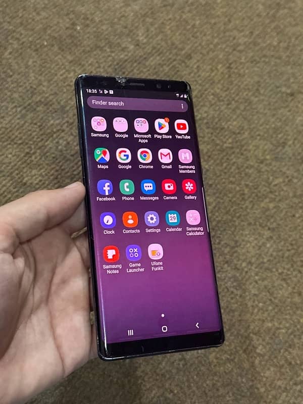 samsung note 8 plus all ok only screen crack exchange possible 2