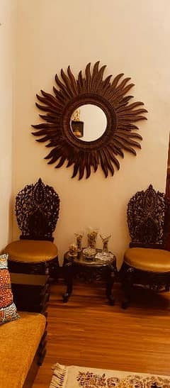 Chinoti Wooden Wall Mirror