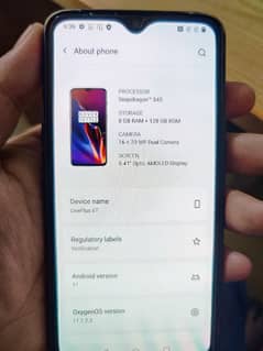 ONE PLUS 6T/GAMING PHONE/FRONT FINGER SCANNER/8gb/128gb