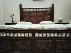 Bedset with pure chiniot wood