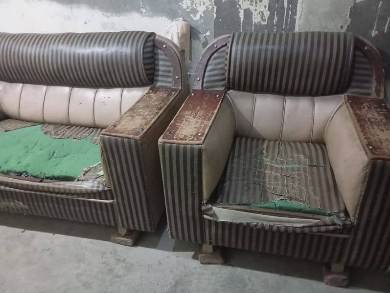 old use sofa for sale 2 and 1 seat 1