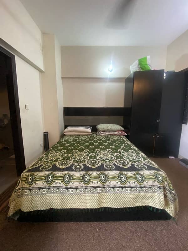 Queen Size bed With 1 side table Mattress not included 2