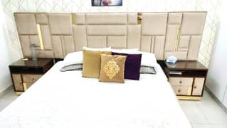 Branded Perceptions bed set with dresser and chester along with seaty