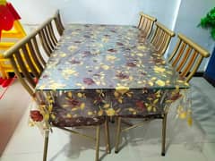 Iron Dining Table with 6 Chairs 0