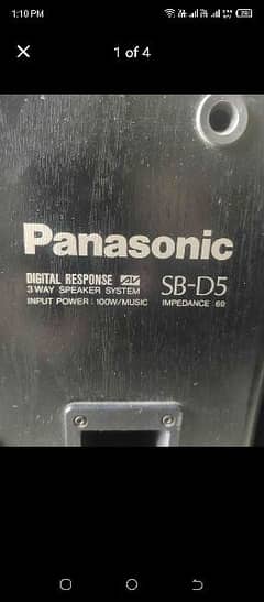 Panasonic speaker SB D5 for sale 0