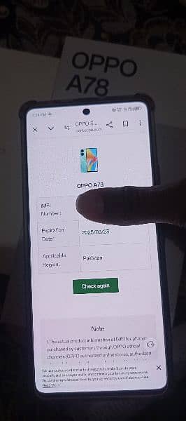 oppo A78  6 month used  condition 10/10. 6