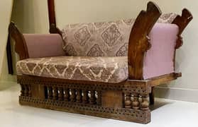 Antique Look Solid Wood Sofa