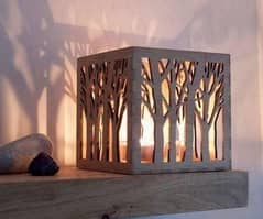 wooden side table lamp