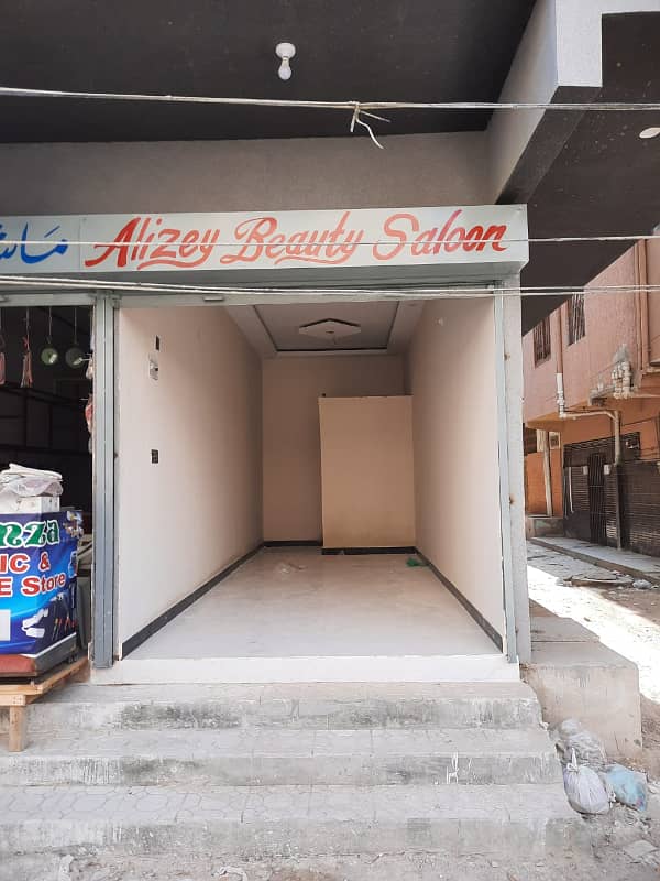 COMMERCIAL SHOP FOR RENT IN NEW BUILDING F. B AREA BLOCK 18 KARACHI 4