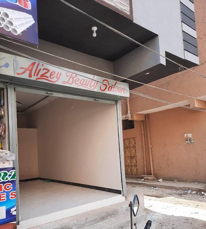 COMMERCIAL SHOP FOR RENT IN NEW BUILDING F. B AREA BLOCK 18 KARACHI 6