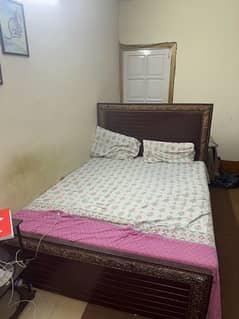 3 seater used sofa and Queen size used wodden bed