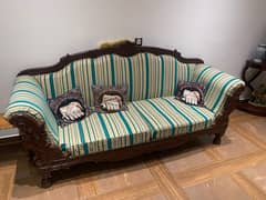 Sofa Set 5 Seater- Pure Shisham- Chinoti