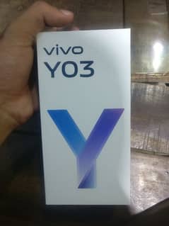 Vivo Y03 Ram=4+4gb  Storage=64gb with box+ charger