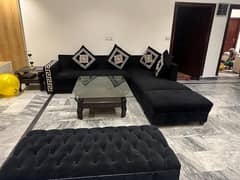 Versace Style Black sofa set