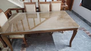 Dining table with 6 chairs for sale