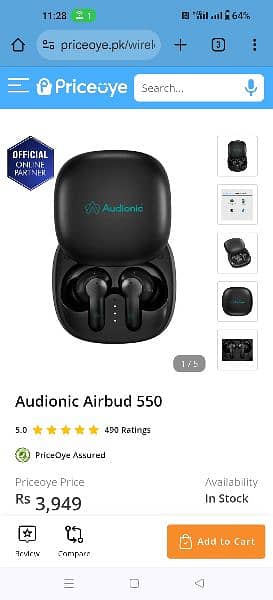 AUDIONIC EAR BUDS 550 MODEL 3