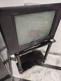 LG 21" TV with trolly for sale