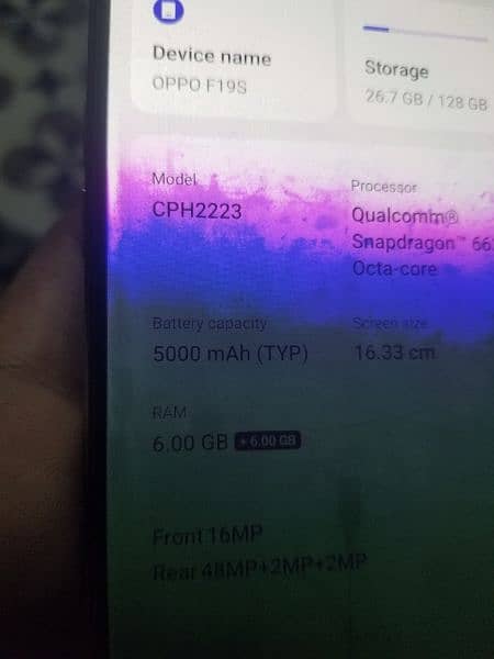 Oppo f19s 16,256 non PTA 5