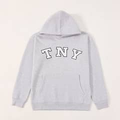 TNY Unisex Oversized Hoodie - Grey Melange