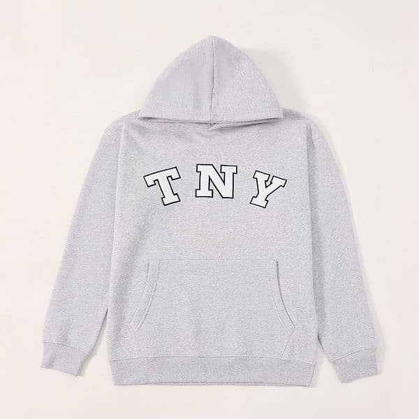 TNY Unisex Oversized Hoodie - Grey Melange 0