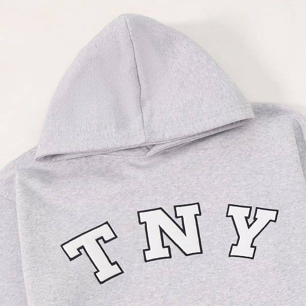 TNY Unisex Oversized Hoodie - Grey Melange 2