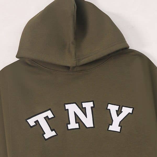 TNY Unisex Oversized Hoodie - Olive Green 2