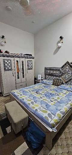 bed set with Matress design table 1 year used