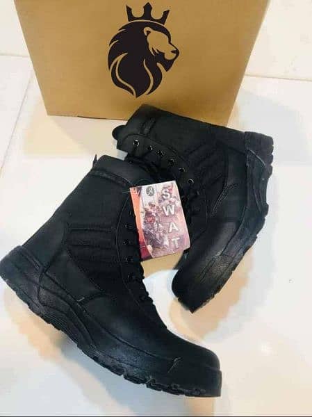 Long Army boots black swat 1