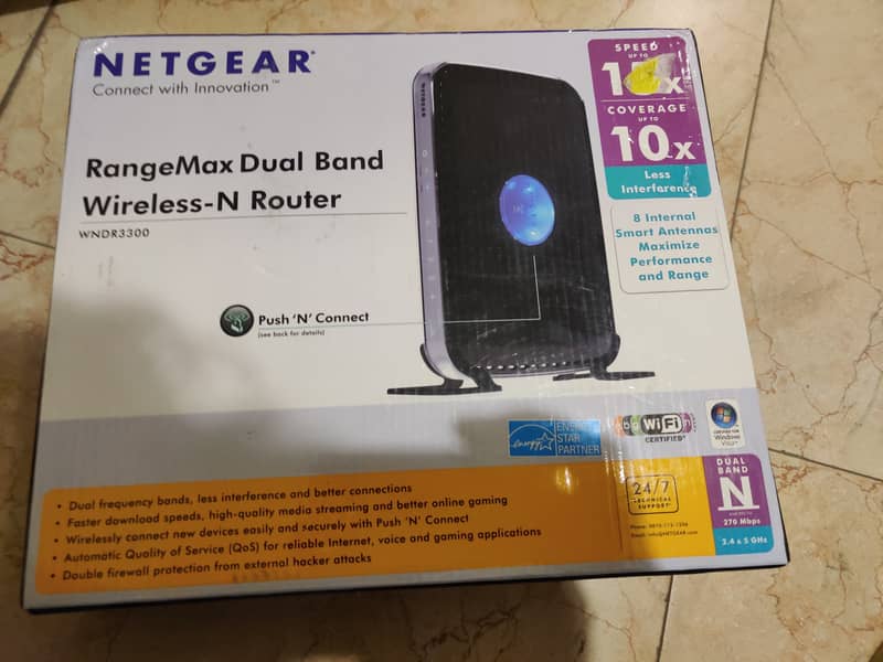 Netgear 2.4ghz and 5ghz rangemax dual band wifi router 2