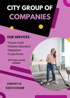 Provide 24/7 hours female house maid, patient attendant etc. . . 0