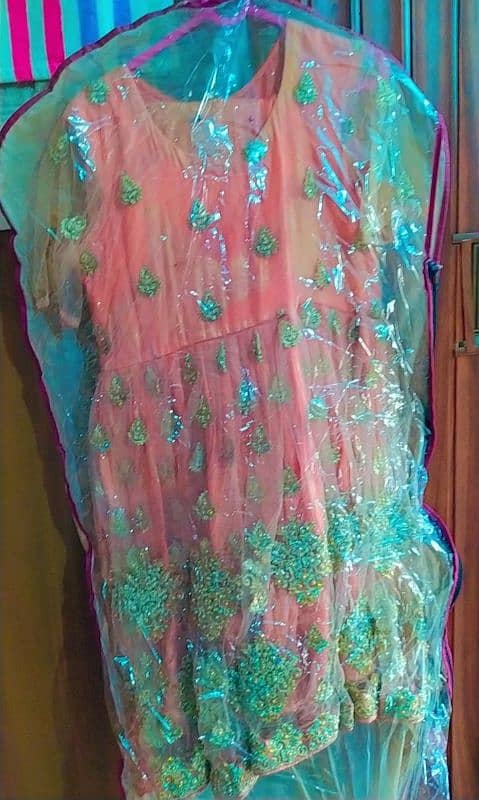 PARTY WEAR KUNDAN WORK FROK AND SILK TROUSER PLUSKUNDAN WORK DOPATA 1