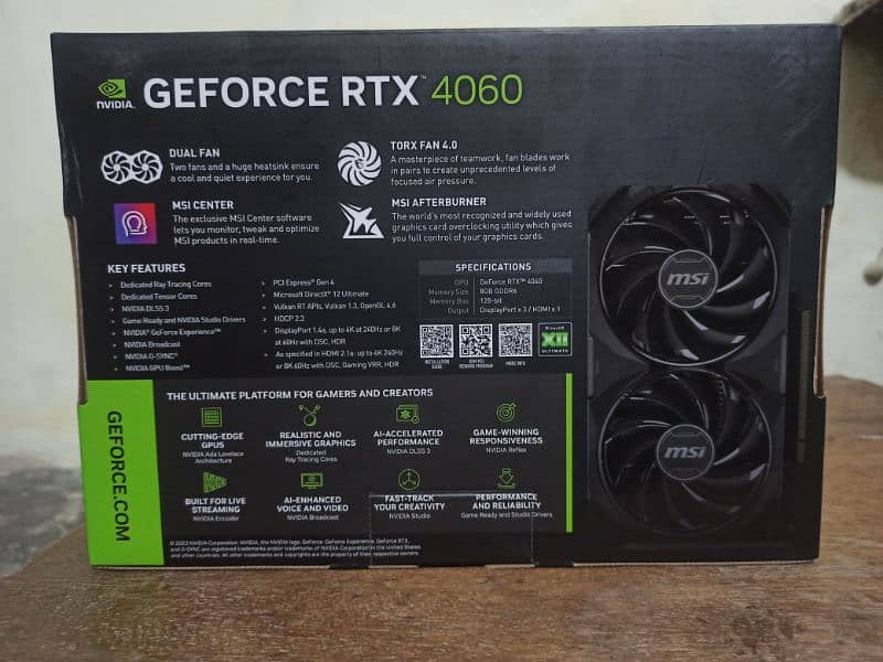 Msi Rtx 4060 Ventus 2x Black 8gb OC 1