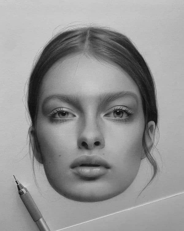 pencil sketch\face sketch\pencil drawing 4