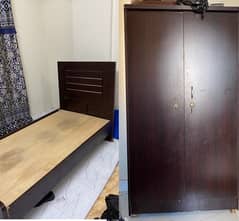 Bed and Wardrobe (Almari)