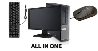 Pc With All Accessories & Components With Windows Trolly