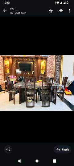 6 chair dining table for sale