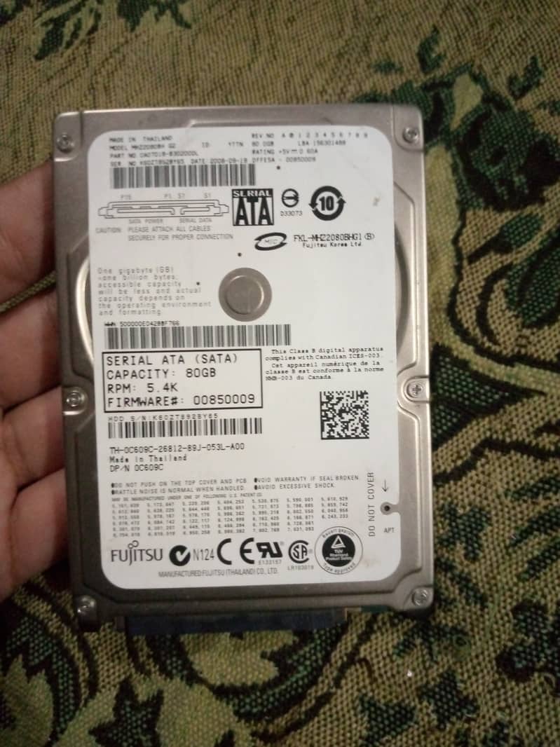 Fujitsu laptop hard drive 80 gb 1