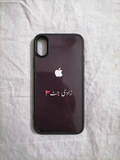 IPhone X  hard plastic back cover (cover ke back py زادی جٹ likha ha)